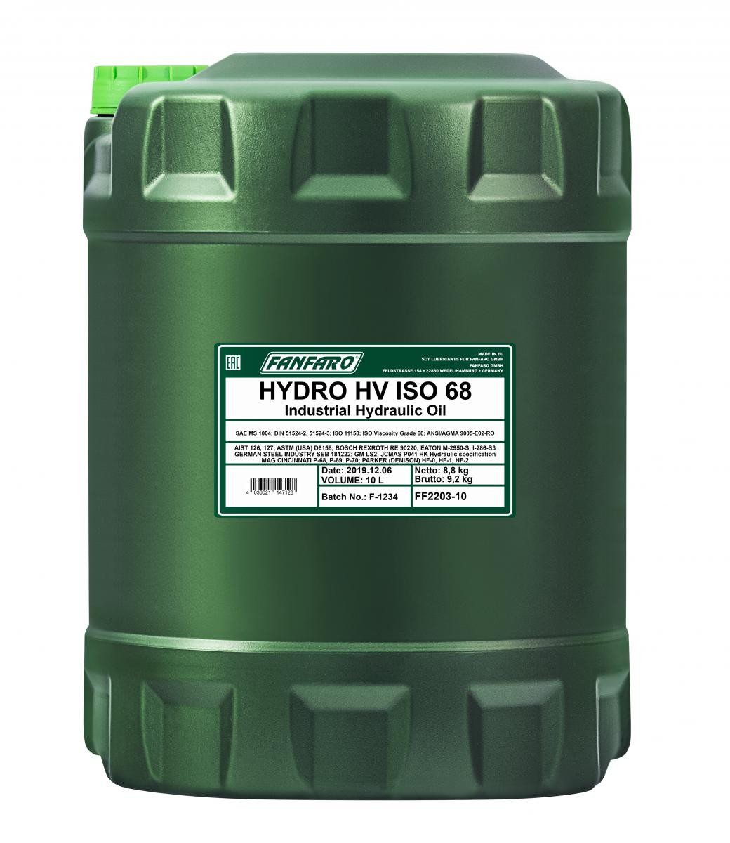 FANFARO Aceite hidráulico HYDRO HV Número de artículo: FF2203-10 a buen precio