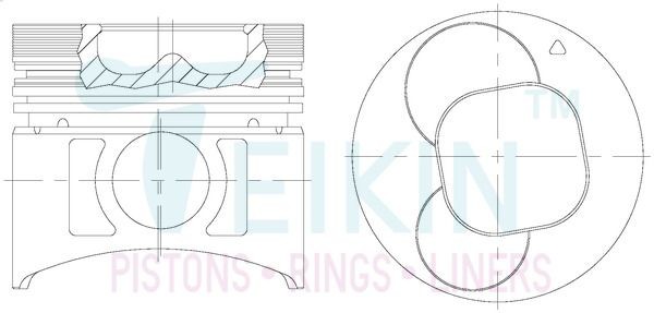 TEIKIN 39612.STD Kolbensatz