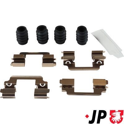 JP GROUP 1464003510 Σετ βοηθ. εξαρτημάτων, τακάκια φρένων Σειρά 5 530 d xDrive 258 PS Πετρέλαιο 2017