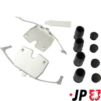 JP GROUP 1464003810 Σετ βοηθ. εξαρτημάτων, τακάκια φρένων Σειρά 5 530 d xDrive 258 PS Πετρέλαιο 2017