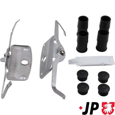 JP GROUP 1464003910 Σετ βοηθ. εξαρτημάτων, τακάκια φρένων Σειρά 5 530 d xDrive 258 PS Πετρέλαιο 2017