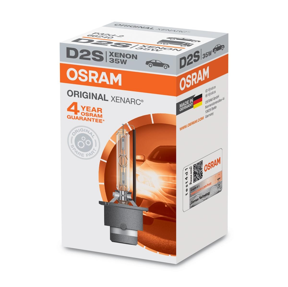 OSRAM 66240 Xenon-pære A4 S4 quattro 344 HK Benzin 2009
