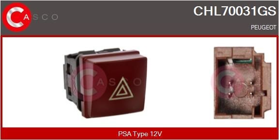 CASCO CHL70031GS Vypínač výstrażných smeroviek 207 1.6 110 HP Benzín 2015