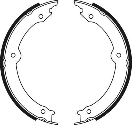 ABE Zapata de freno de mano Número de artículo: C02085ABE a buen precio