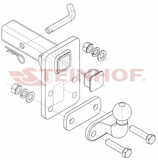 STEINHOF Koblingskugle, anhængeranordning Quad Varenummer: ZK-6 billige