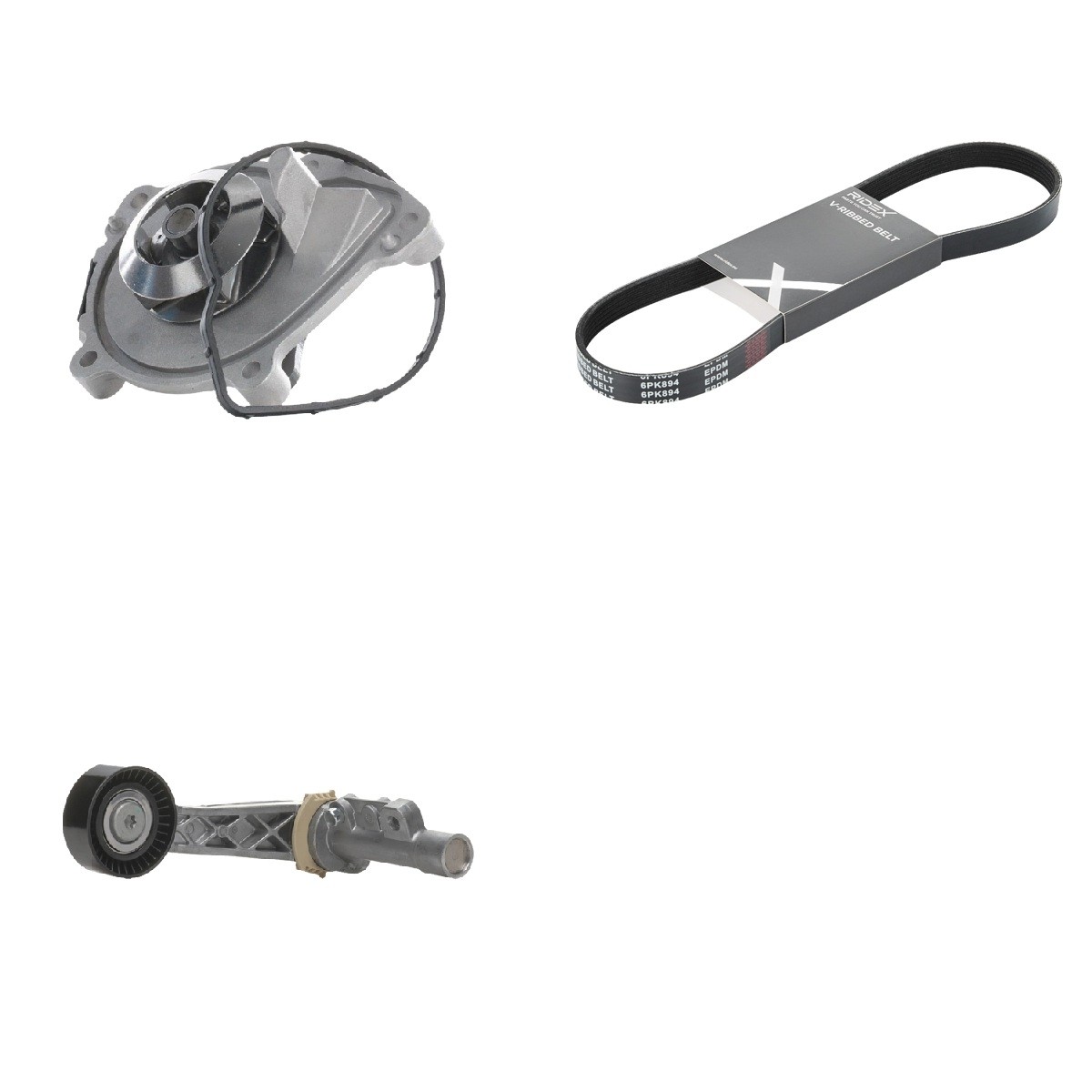 RIDEX Ūdenssūknis + ķīļrievu siksnas komplekts raksta numurs: 4172P0101 lēti