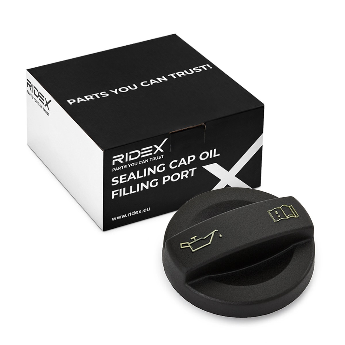 RIDEX 597S0030 Låg, oliepåfyldningsstuds GOLF 1.4 GTE Hybrid 204 HK Benzin/elektro 2021