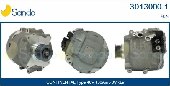 SANDO 3013000.1 Starteris-ģenerators Q7 3.0 45 TDI Mild Hybrid quattro 231 HP Dīzelis/Elektro
