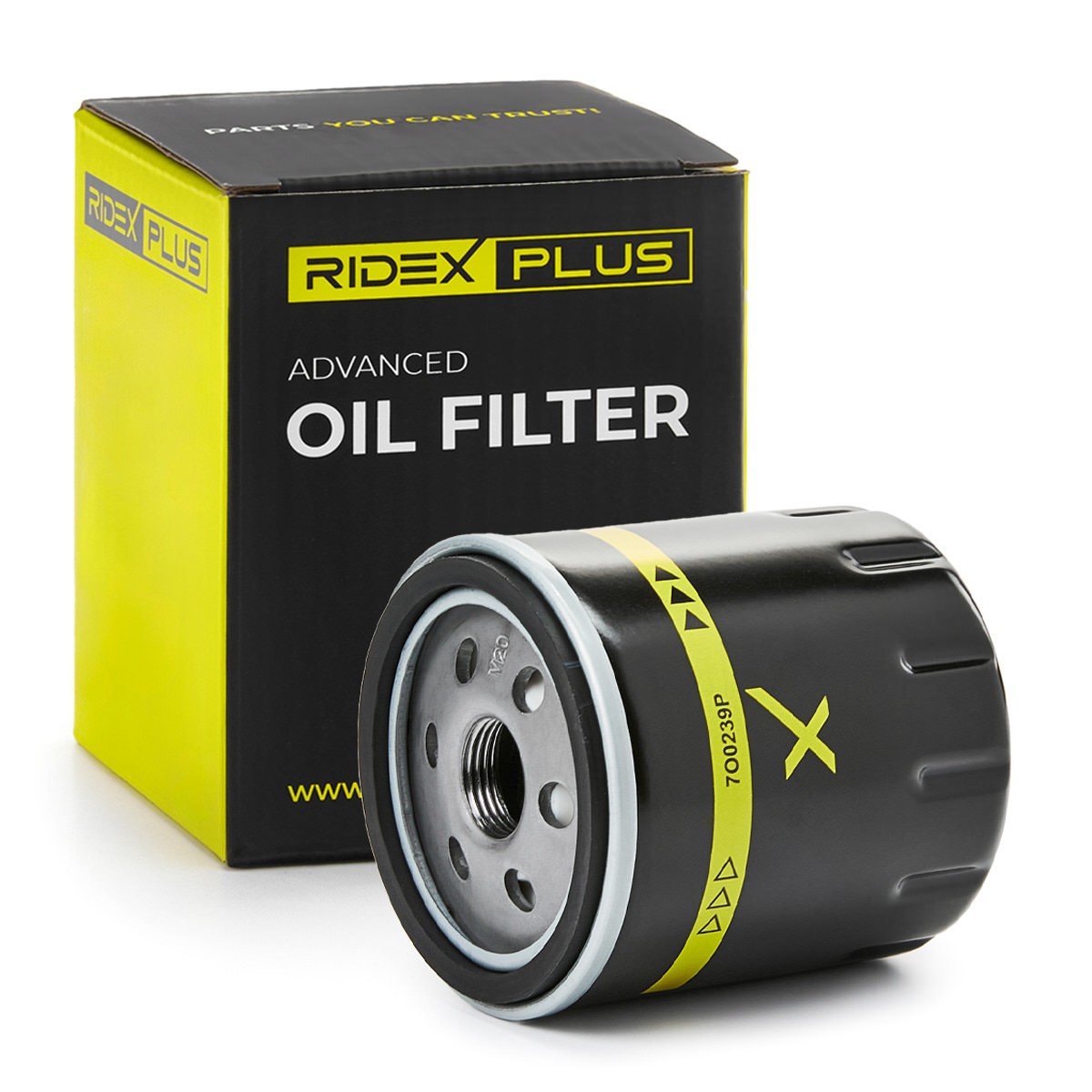 RIDEX PLUS Eļļas filtrs raksta numurs: 7O0239P lēti