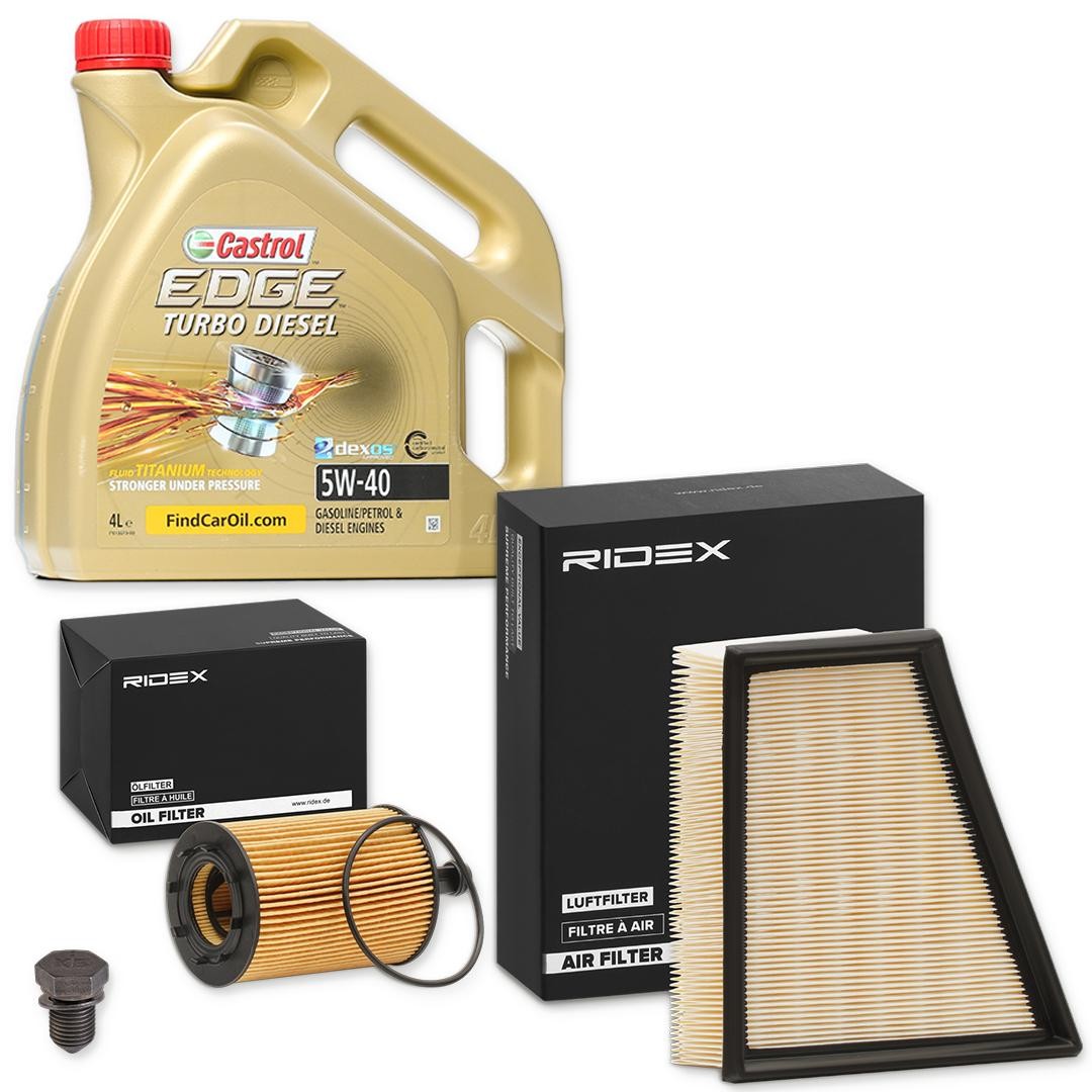 RIDEX Filterset met motorolie Artikel nummer: 100374T0045 voordelig