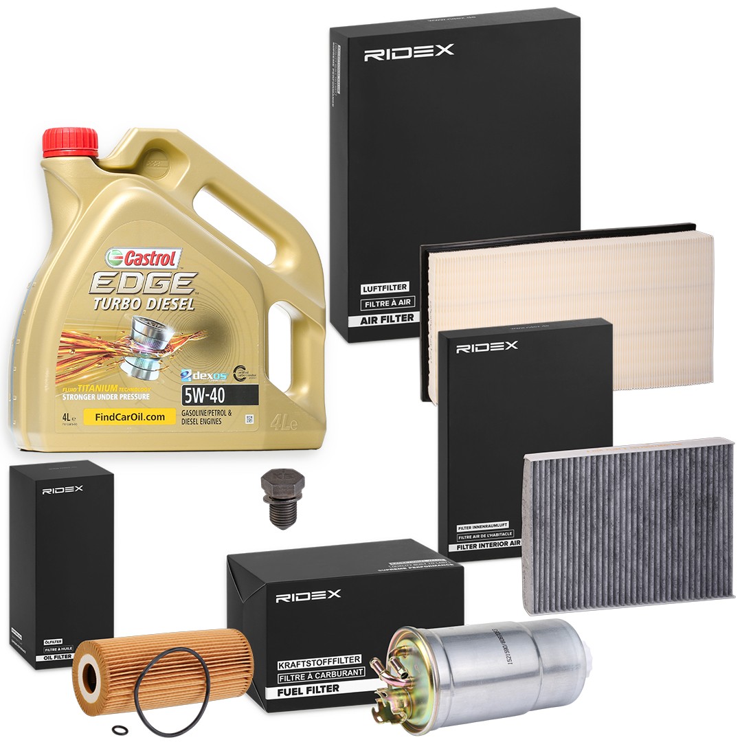 RIDEX Filterset met motorolie Artikel nummer: 100374T0052 voordelig