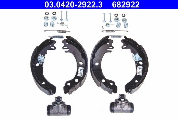 ATE Stabdžių trinkelių komplektas Original Kit prekės numeris: 03.0420-2922.3 nebrangu