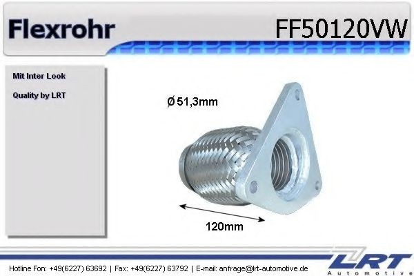 LRT Εύκαμπτος σωλήνας, σύστ. εξάτμ. αριθμός Άρθρου: FF50120VW φθηνότερα