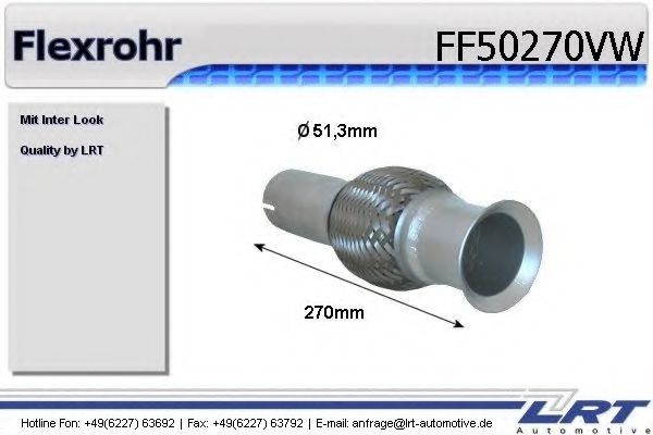 LRT Εύκαμπτος σωλήνας, σύστ. εξάτμ. αριθμός Άρθρου: FF50270VW φθηνότερα