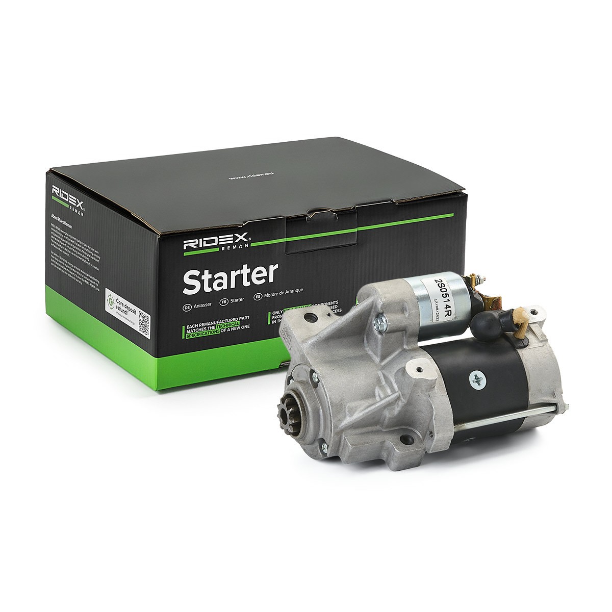 RIDEX REMAN Starteris raksta numurs: 2S0514R lēti