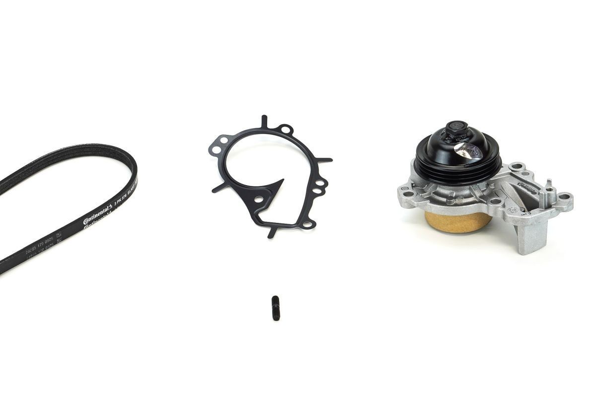 CONTITECH Ūdenssūknis + ķīļrievu siksnas komplekts raksta numurs: 3PK576 ELAST WP1 lēti