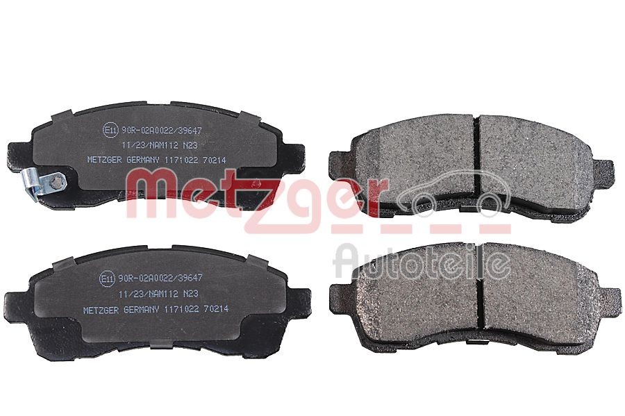 METZGER Τακάκια φρένων αριθμός Άρθρου: 1171022 φθηνότερα