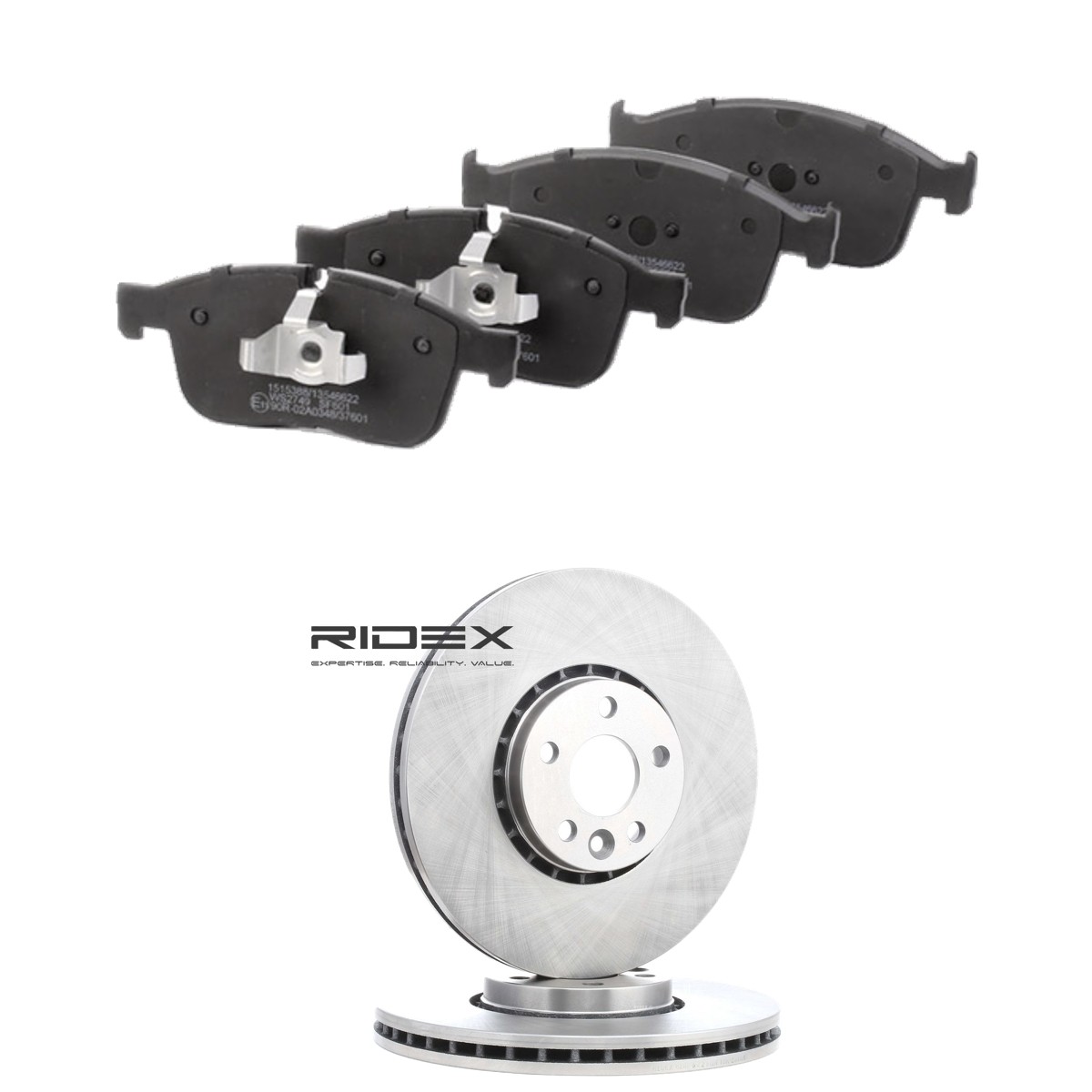 RIDEX Stabdžių rinkinys, diskiniai stabdžiai prekės numeris: 3405B2535 nebrangu