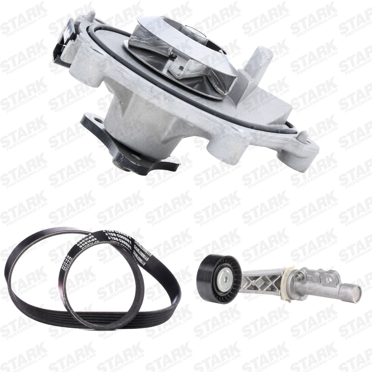 STARK Pompa apa + Set curea transmisie cu caneluri număr articol: SKPRB-51660104 ieftin