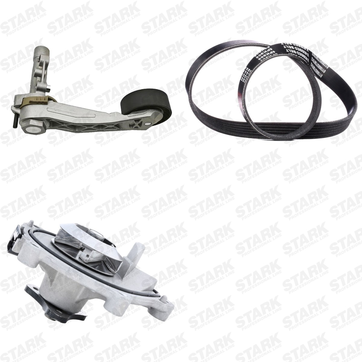 STARK Pompa apa + Set curea transmisie cu caneluri număr articol: SKPRB-51660108 ieftin