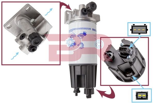 BOTTO RICAMBI Caixa, filtro de combustível Número de artigo: BRM2165 baixo custo