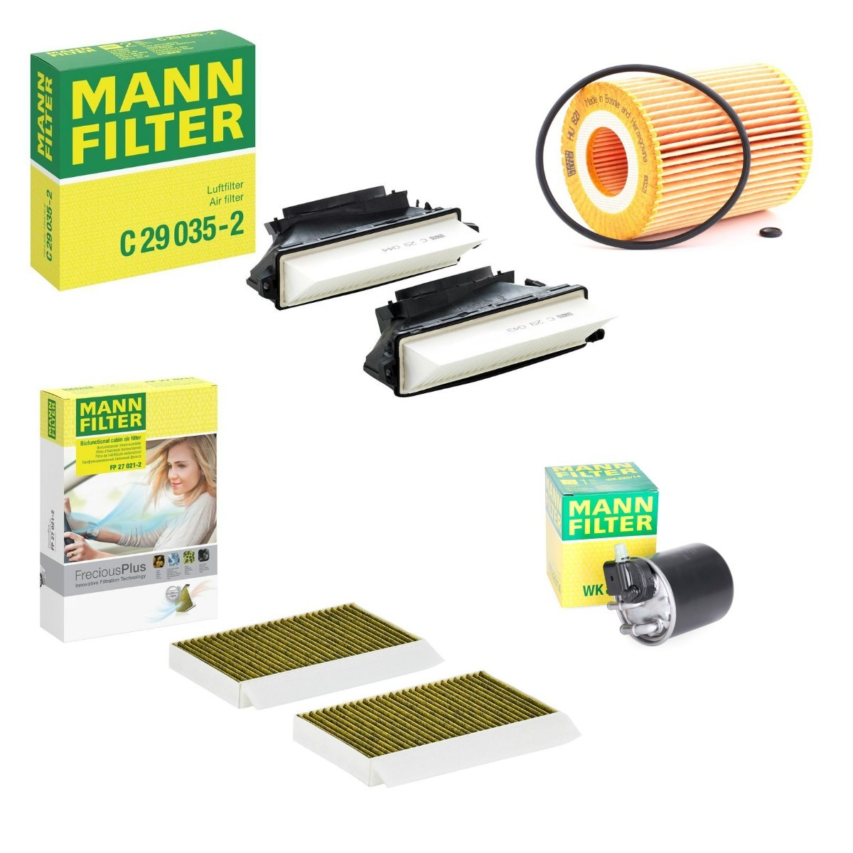 MANN-FILTER Filtersats Artikelnummer: MNF4055N0015 billigt