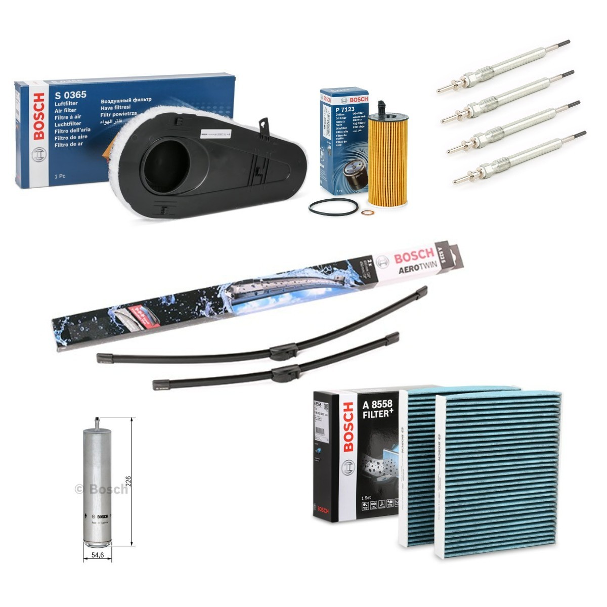 BOSCH Detaļu komplekts, Tehniskā apkope Aerotwin raksta numurs: BSH4682SK008 lēti