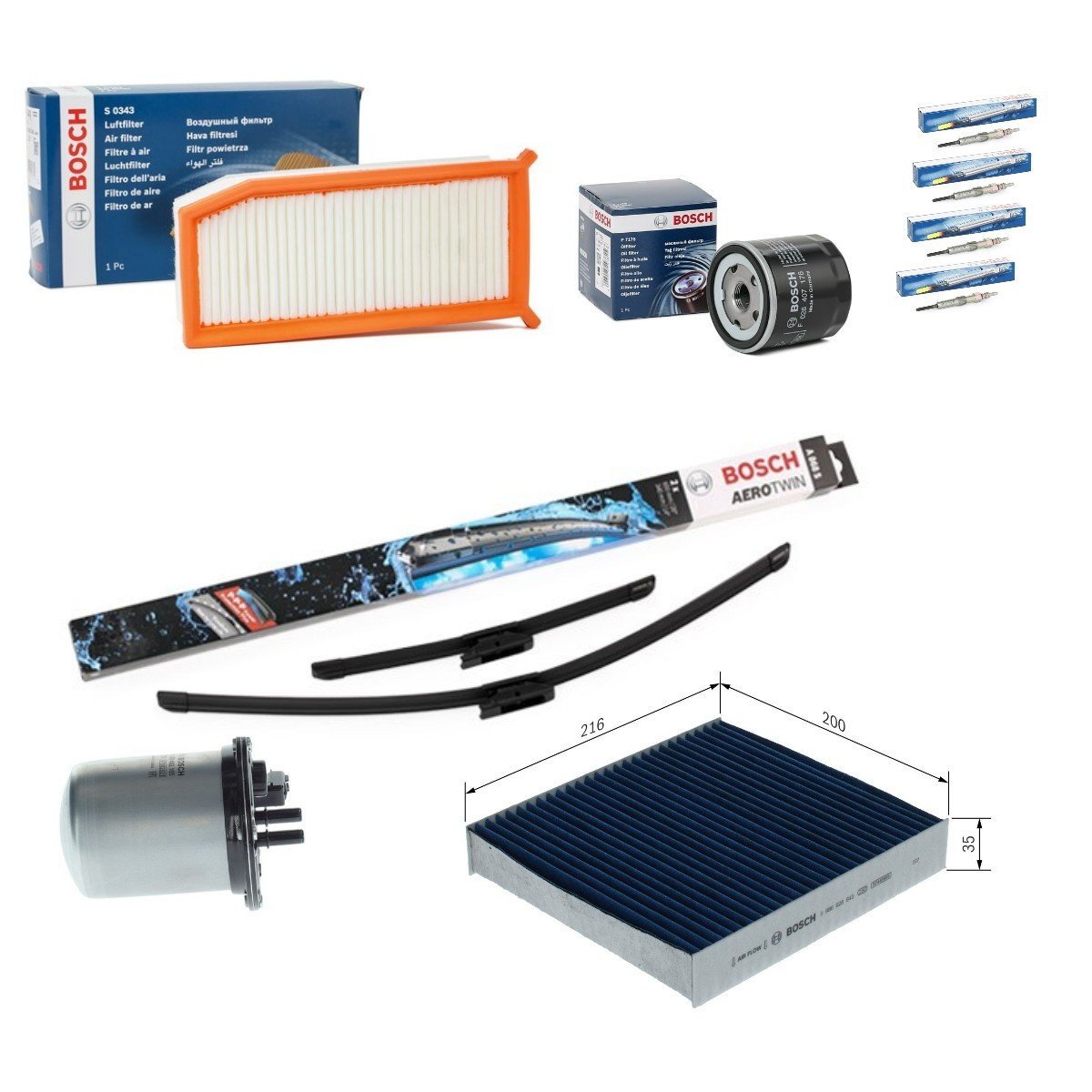 BOSCH Set piese, inspectie Aerotwin număr articol: BSH4682SK009 ieftin