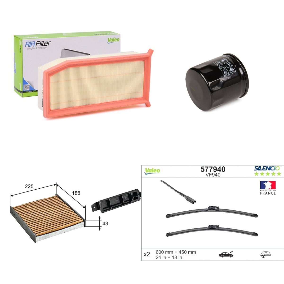 VALEO Service kit SILENCIO FLAT BLADE SET Article number: VAL4682SK036 cheaply