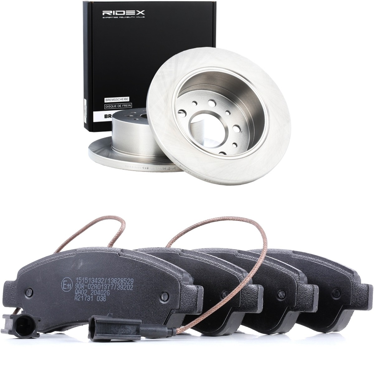 RIDEX Brake discs and pads set Article number: 3405B3391 cheaply