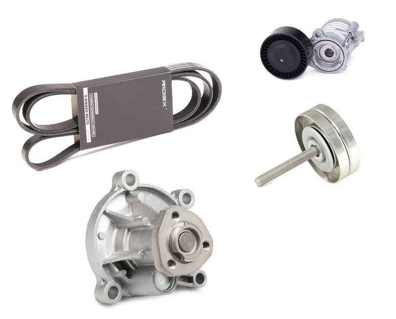 RIDEX Ūdenssūknis + ķīļrievu siksnas komplekts raksta numurs: 4172P0153 lēti