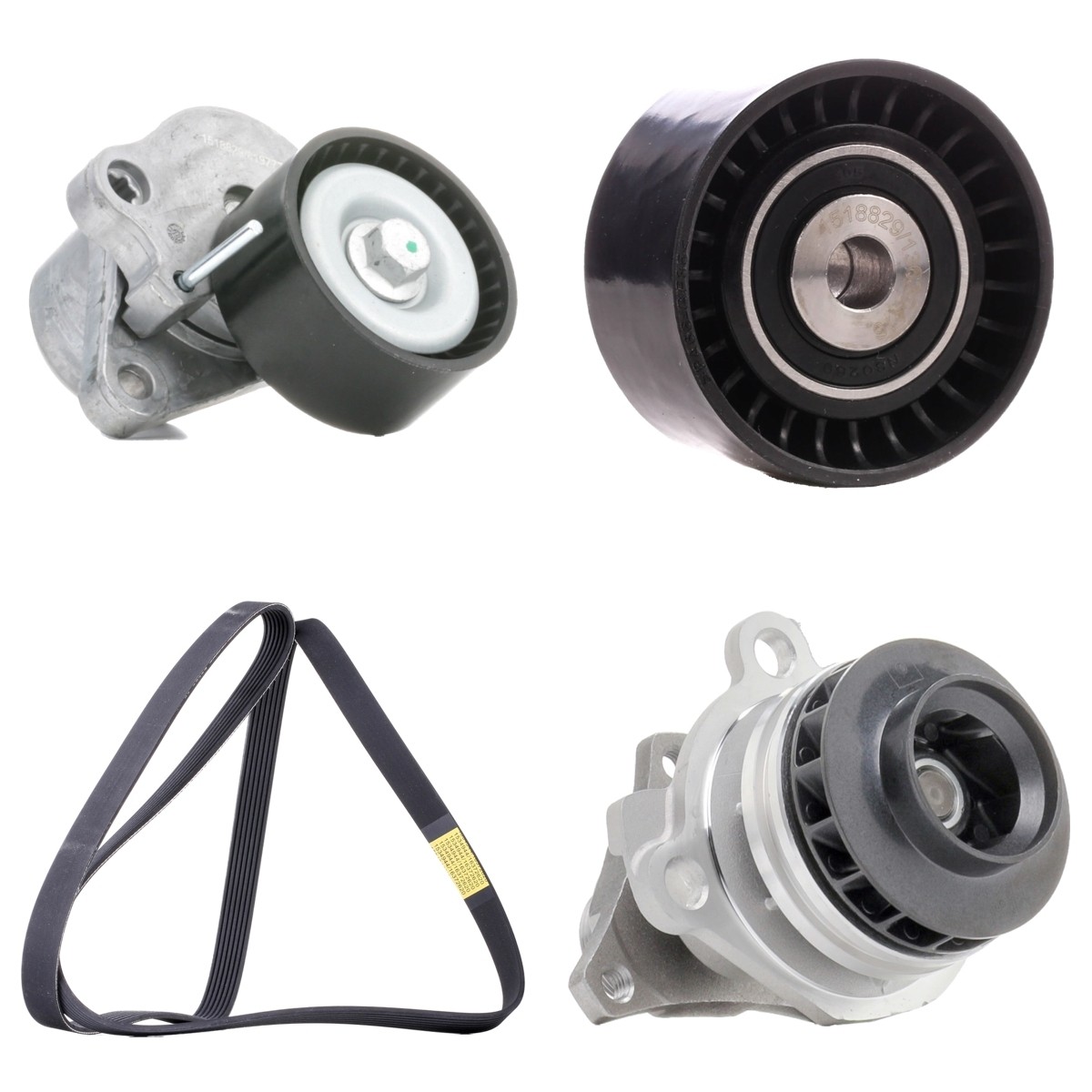 RIDEX Ūdenssūknis + ķīļrievu siksnas komplekts raksta numurs: 4172P0163 lēti