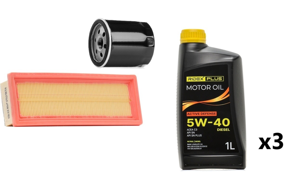 RIDEX PLUS 100374T0245P Ölwechsel-Set mit Motoröl