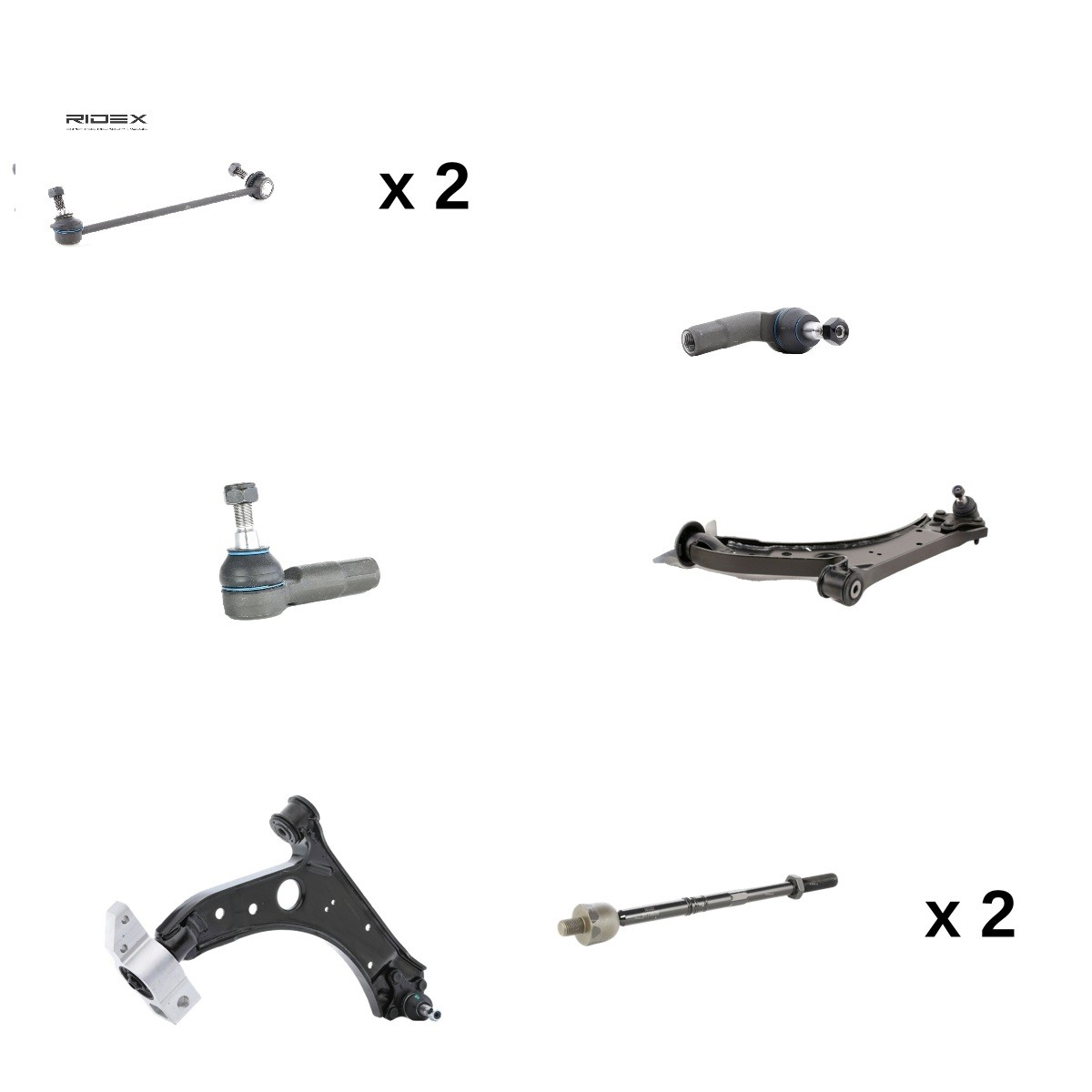 RIDEX 772S1302 Pakabos komplektas LEON 2.0 FSI 150 AG benzinas 2012