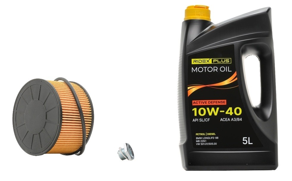 RIDEX PLUS 100374T0288P Ölwechsel-Set mit Motoröl