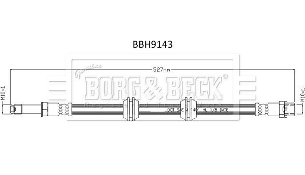 BORG & BECK Tubo freno Numero articolo: BBH9143 poco costoso
