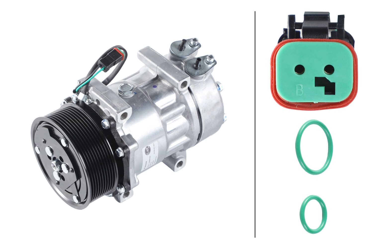 HELLA Air conditioning compressor Article number: 8FK 366 200-091 cheaply