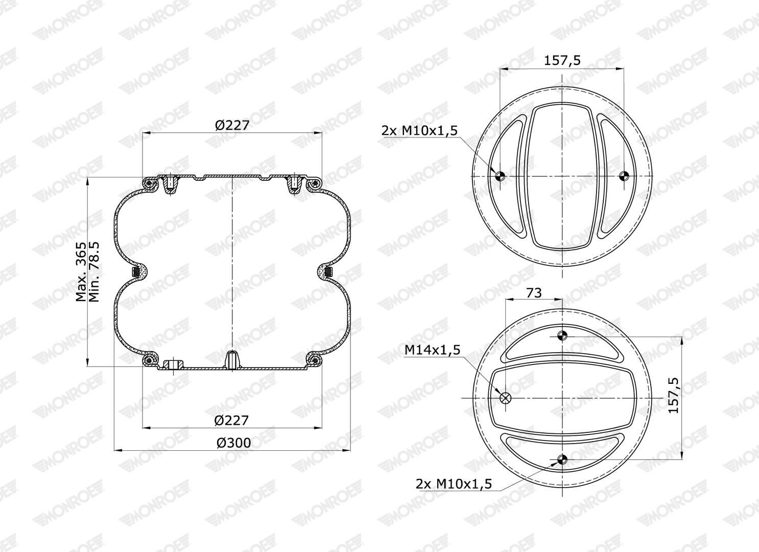 MONROE Luftfederbalg Artikelnummer: ASP1002 kaufen