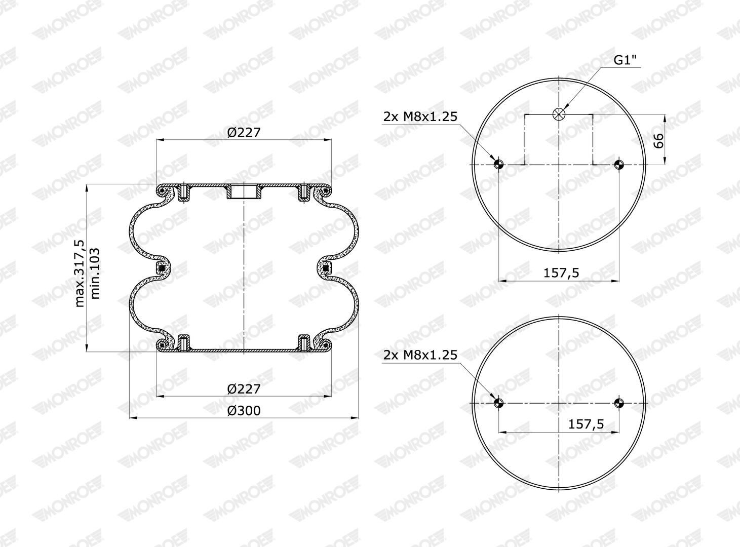 MONROE Luftfederbalg Artikelnummer: ASP1005 kaufen