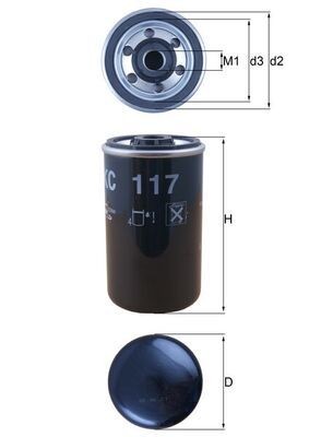 MAHLE Filtre à carburant UGS: KC 117 à bon prix