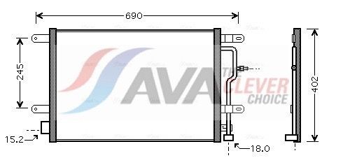 AVA COOLING SYSTEMS Συμπυκνωτής, σύστ. κλιματισμού αριθμός Άρθρου: AI5199 φθηνότερα
