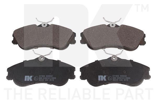 NK Τακάκια φρένων αριθμός Άρθρου: 221963 φθηνότερα