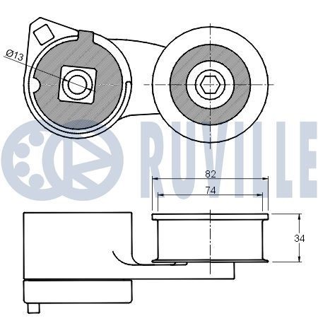 RUVILLE 3487006 Gleitschiene, Steuerkette