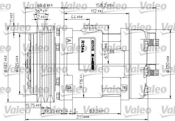 VALEO Kompressor, klimatanläggning Artikelnummer: 815863 billigt