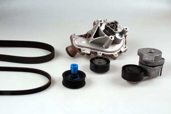 HEPU Pompa apa + Set curea transmisie cu caneluri număr articol: PK08080 ieftin