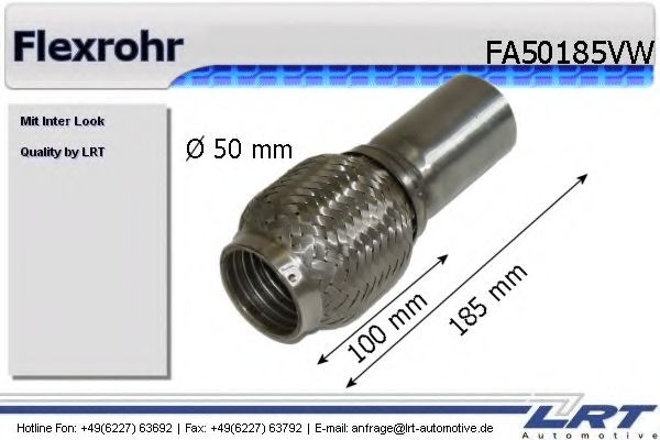 LRT Εύκαμπτος σωλήνας, σύστ. εξάτμ. αριθμός Άρθρου: FA50185VW φθηνότερα