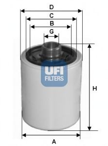 UFI Hydraulikfilter, styretøj Varenummer: 80.027.00 billige