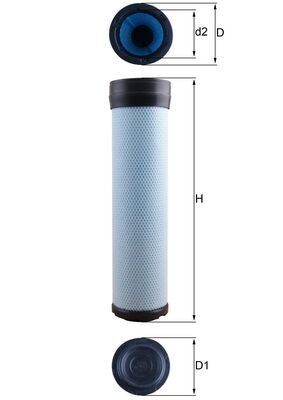 MAHLE Filtre à air secondaire numéro de l'article: LXS 284 à bon prix