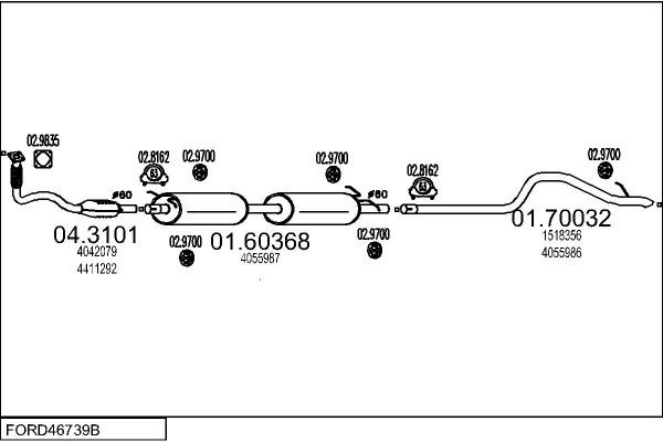 MTS Gummianslag, udstødning Varenummer: 02.9098 billige