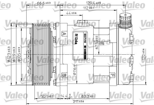 VALEO Kompressor, klimatanläggning Artikelnummer: 815867 billigt